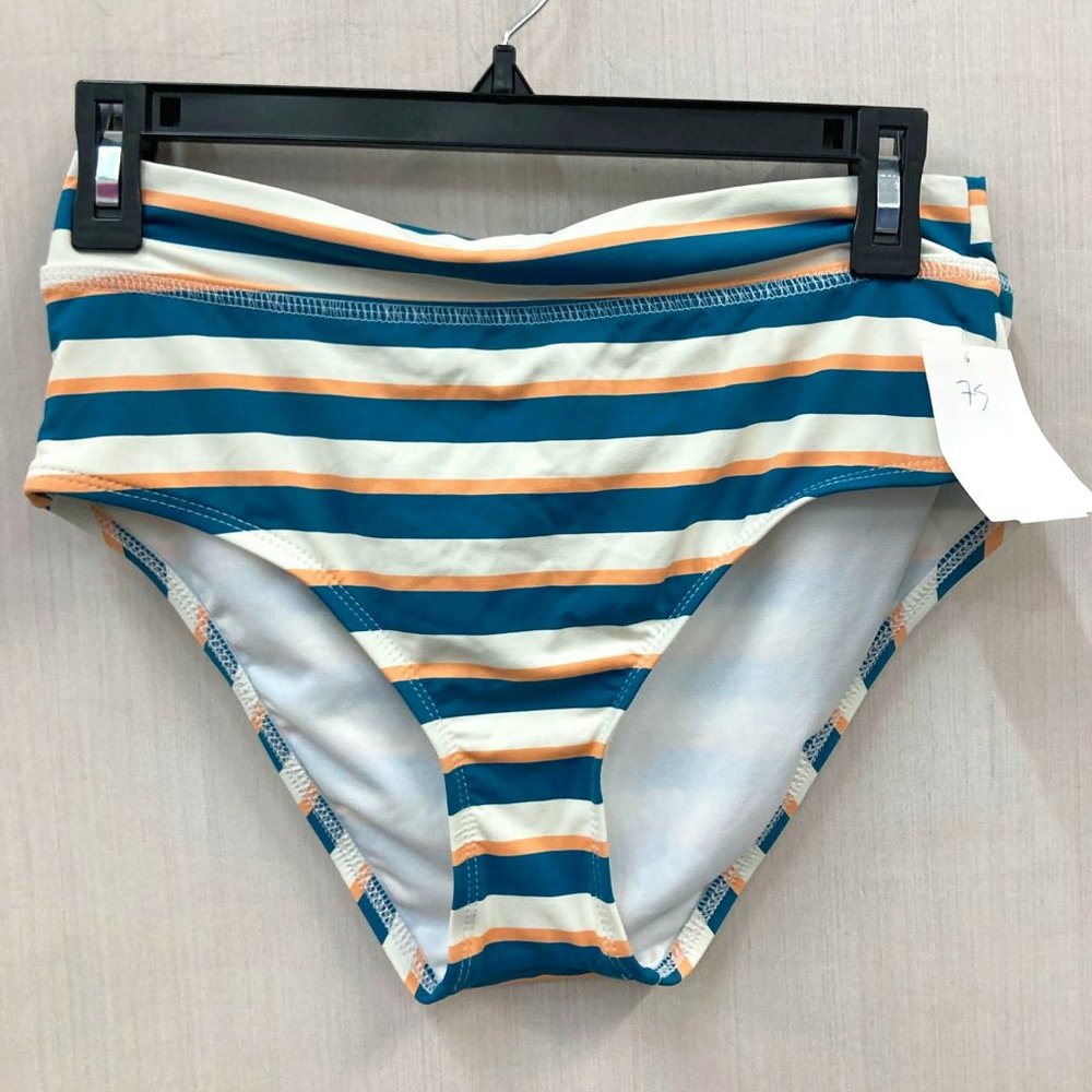 NWT Athena High Waist striped Bikini Bottoms